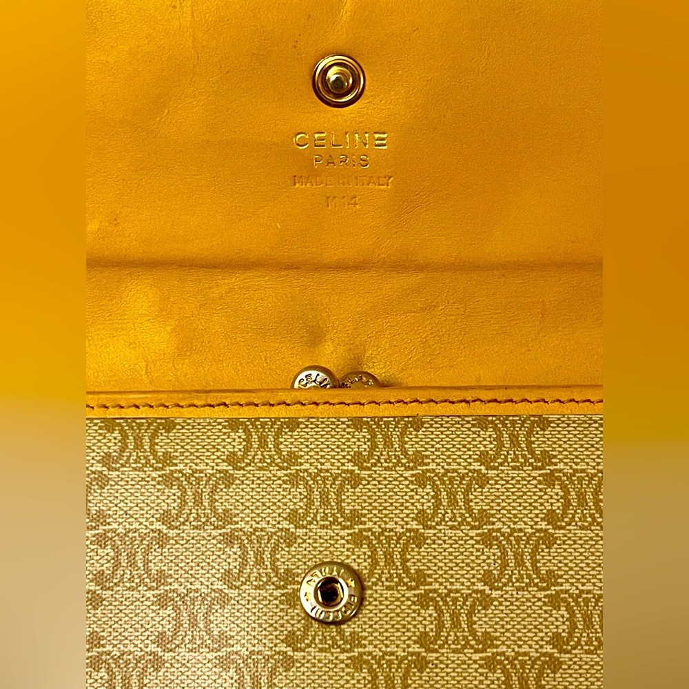 Celine Macadam Trifold Kiss Long Wallet ❤️ - Picture 5 of 12